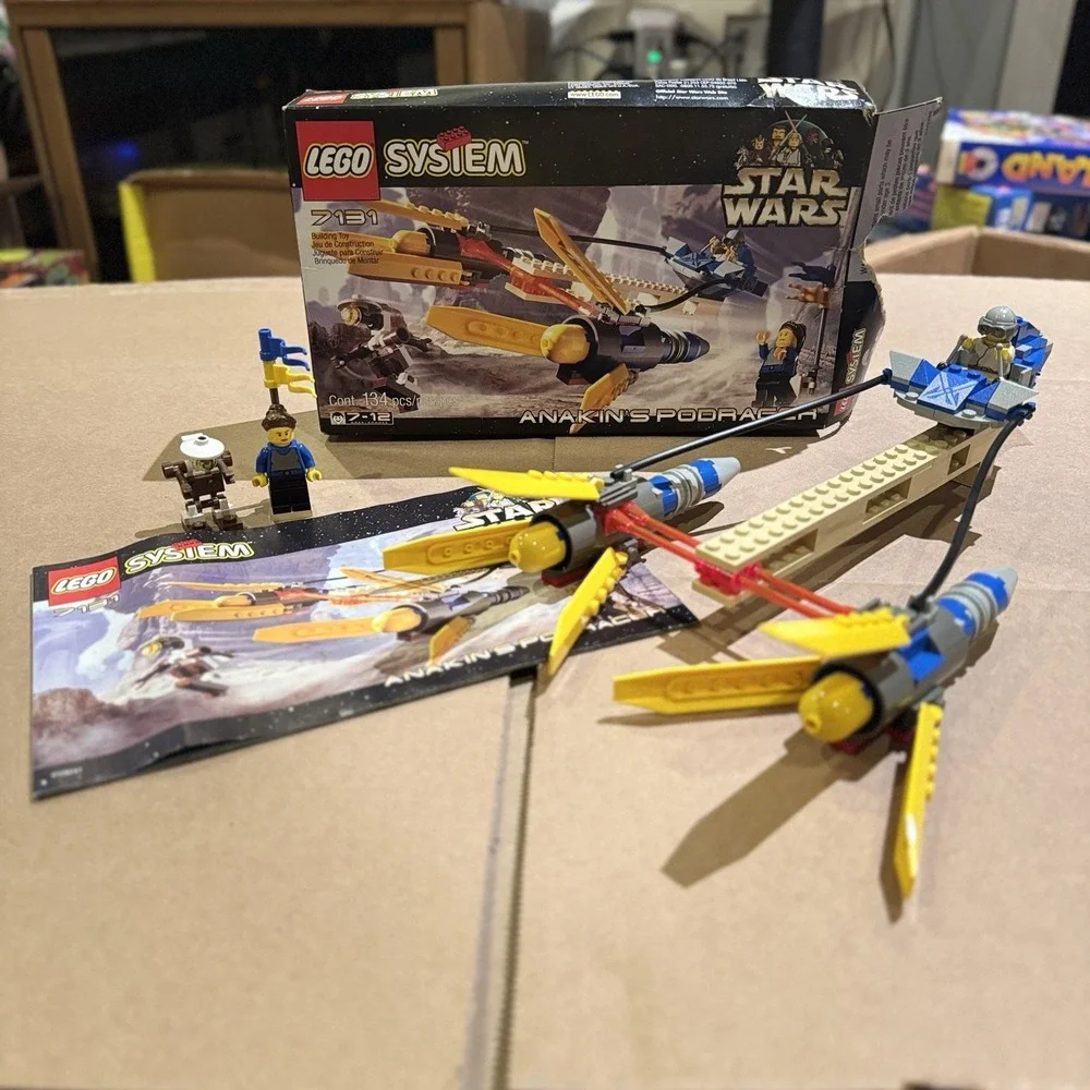 LEGO Star Wars set #7131 Anakin's Podracer Complete Box Instructions Minifigs